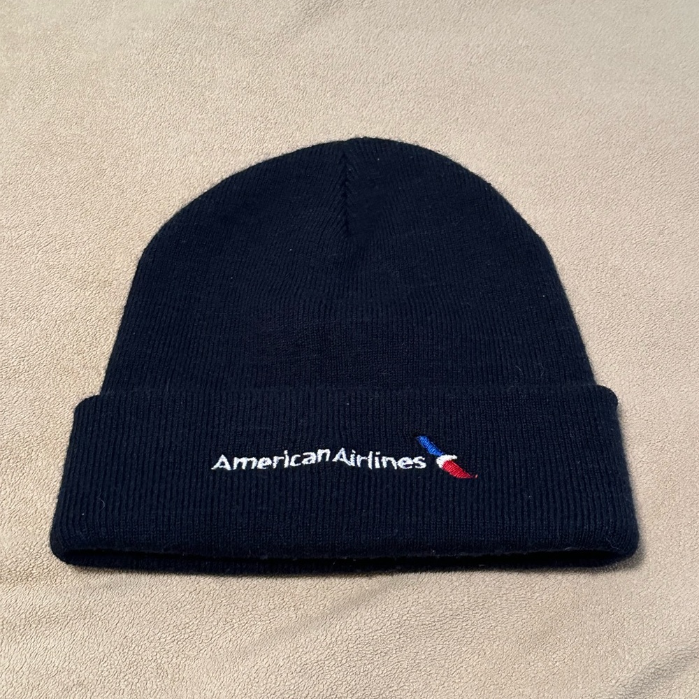 Authentic American Airlines embroidered beanie